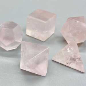 Rose Quartz platonic solids