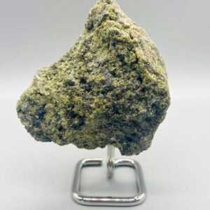 Epidote on metal stand