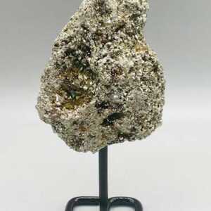 Pyrite on metal stand