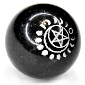 50mm Tourmaline Pentagram & Moon sphere