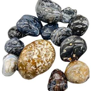 1 lb Agate, Enhydro tumbled
