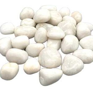 1 lb Agate, White tumbled stones