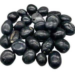 1 lb Agni Manitite, Black tumbled stones 20-22mm