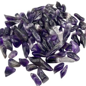 1 lb Amethyst Tooth 1-15mm tumbled stones