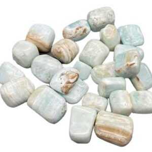 1 lb Calcite, Caribbean tumbled stones