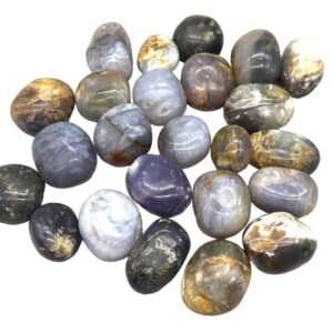 1 lb Chalcedony Purple White tumbled stones