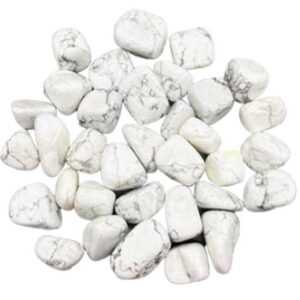 1 lb Howlite, White tumbled stones