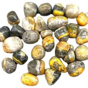 1 lb Jasper, Bumble Bee tumbled stones