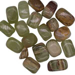 1 lb Onyx, Green tumbled stones