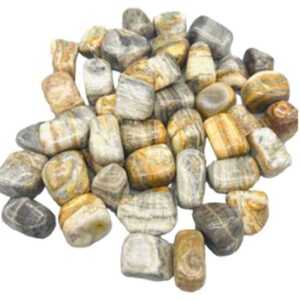 1 lb Onyx, Stripe tumbled stones