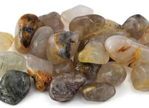 1 lb Rutile tumbled stones