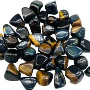 1 lb Tiger's Eye, Blue tumbled stones