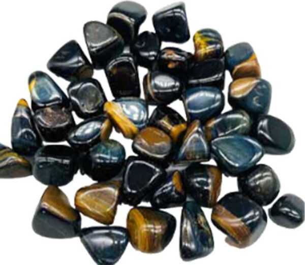1 lb Tiger's Eye, Blue tumbled stones