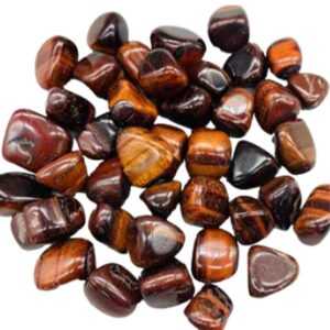 1 lb Tiger Eye, Red tumbled stones