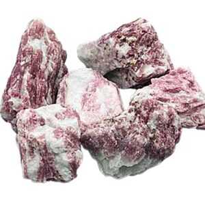 1 lb Tourmaline, Pink with Quartz untumbled stones