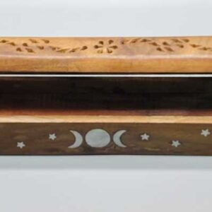 12" Flip Top Triple Moon incense holder