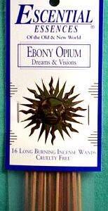 Ebony Opium escential essences incense sticks 16 pack