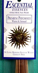 Patchouli escential essences incense sticks 16 pack