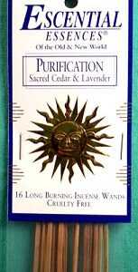 Purification escential essences incense sticks 16 pack