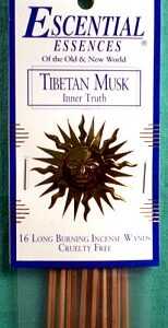 Tibetan Musk escential essences incense sticks 16 pack