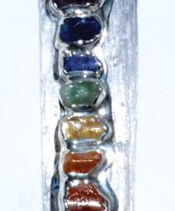 Selenite 7 Chakra rough pendant