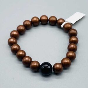 10mm Copper toned with asst stone bracelet