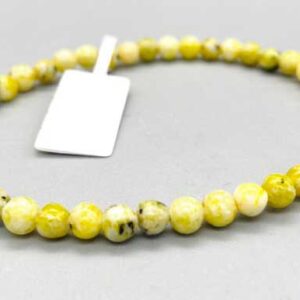 4mm Turquoise, Yellow bracelet