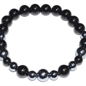 6mm Terahertz & Black Tourmaline bracelet