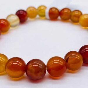 8mm Agate, Red bracelet