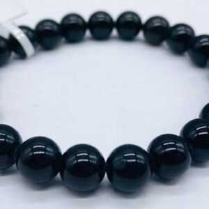 8mm Obsidian, Black bracelet