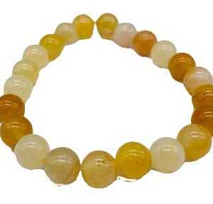 8mm Jade, Yellow bracelet
