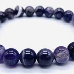 8mm Amethyst, Chevron bracelet