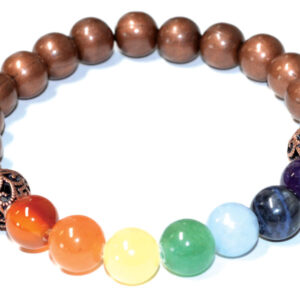 8mm 7 Chakra Copper beads