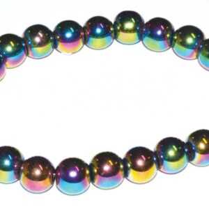 8mm Hematite, Rainbow