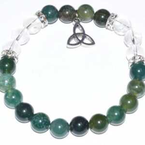 8mm Moss, Green/ Triquetra