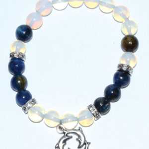 8mm Opalite/ Kyanite with Dolphins