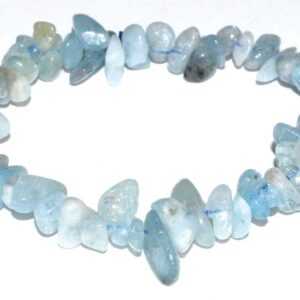 Aquamarine chip bracelet