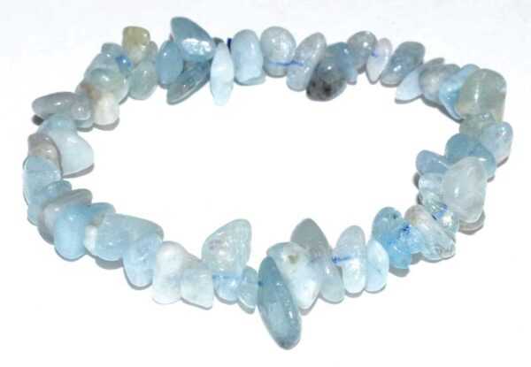 Aquamarine chip bracelet