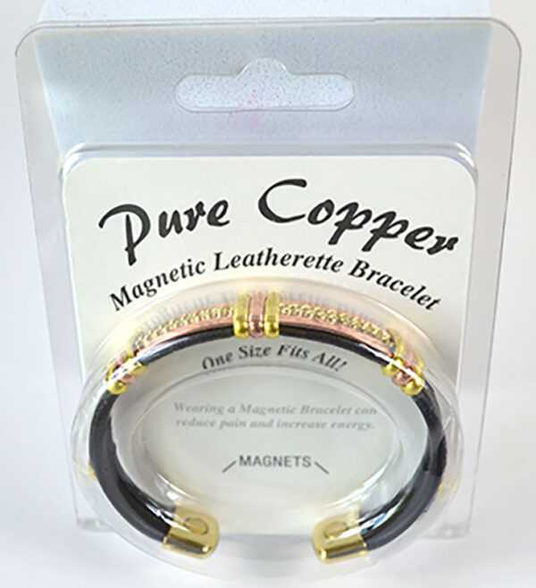 Magnetic Leatherette Copper bracelet (various styles)