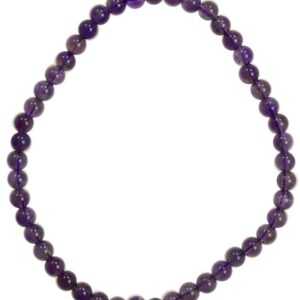 4mm Amethyst stretch bracelet