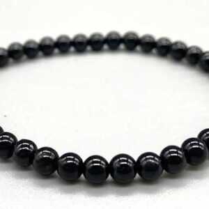 4mm Black Tourmaline stretch bracelet