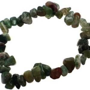Bloodstone chip bracelet