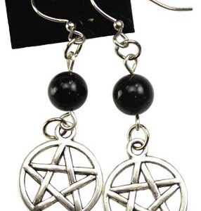 Black Onyx Pentagram earrings
