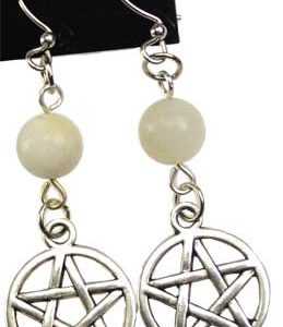 Moonstone Pentagram earrings
