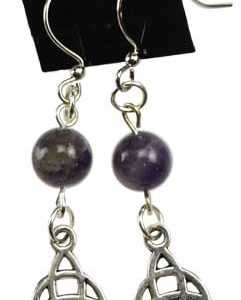 Amethyst Triquetra earrings
