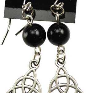 Black Onyx Triquetra earrings