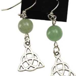 Green Aventurine Triquetra earrings