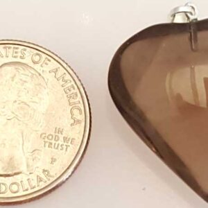 1" Smoky Quartz heart