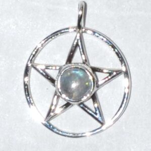 11/16" Pentagram Moonstone sterling