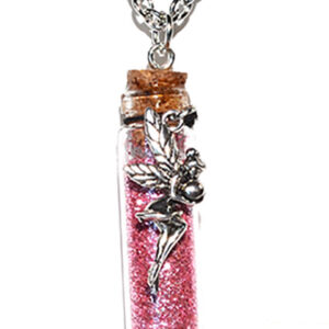 Fairy Pink glitter necklace